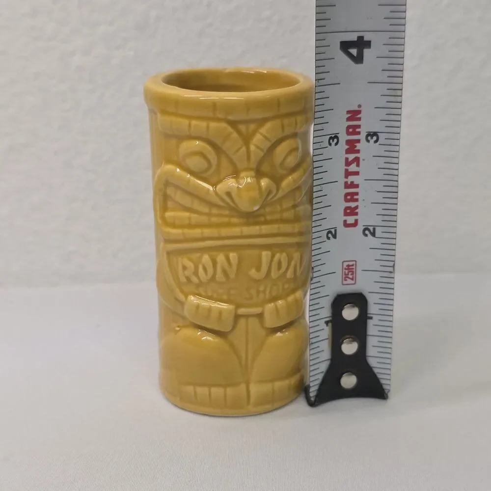 Ceramic Tiki tall shot glass RON JON Surf Shop 